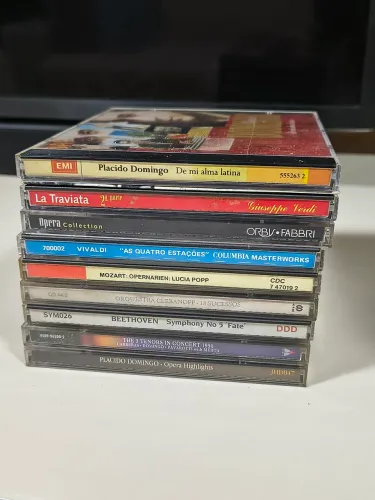 Lote Coleção 9 CDs Música Clássica (Beethoven, Vivaldi, Três Tenores, etc)