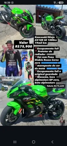 VENDO NINJA ZX10 SE 1000CC