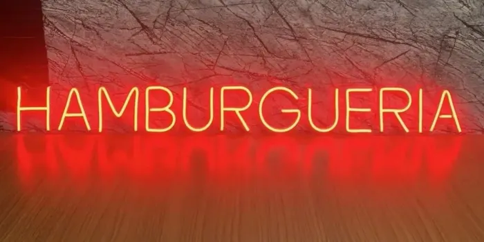 Letreiro de led hamburgueria