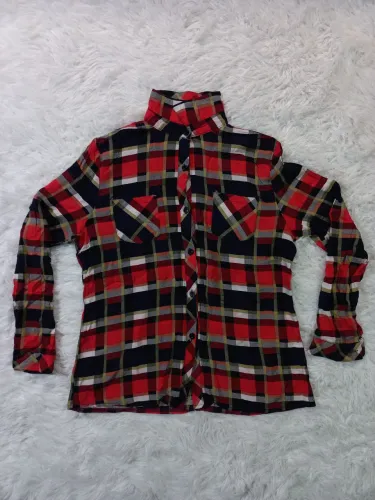 Camisa Xadrez Vermelha Feminina M