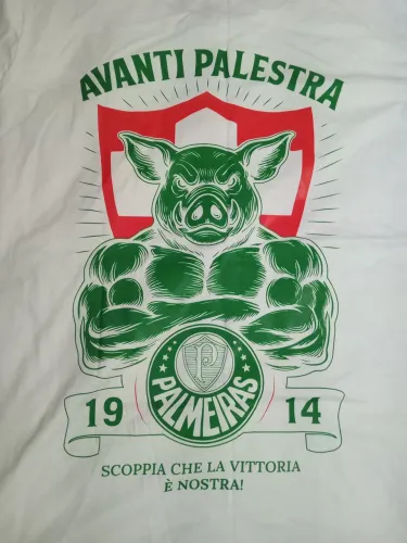 Camiseta de algodão do palmeiras