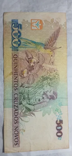 Nota para colecionador 500 cruzados novos