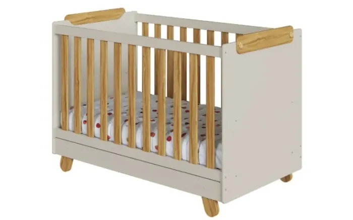Berço Pingo Americano 4x1, 100% MDF - Peroba