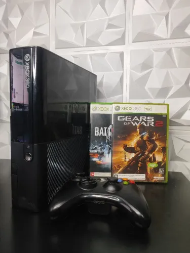 Xbox 360 Super Slim + Controle Original + 2 Jogos | Revisado