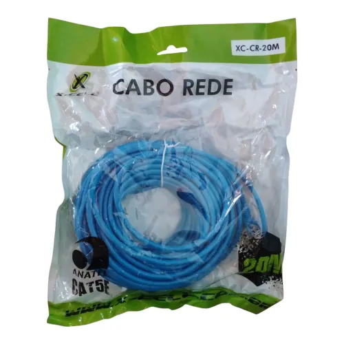 Cabo de Rede 20 metros clipado conector RJ45