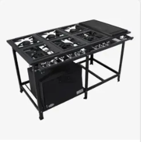VENDO FOGAO INDUSTRIAL 6 BOCAS COM CHAPA E FORNO - USADO