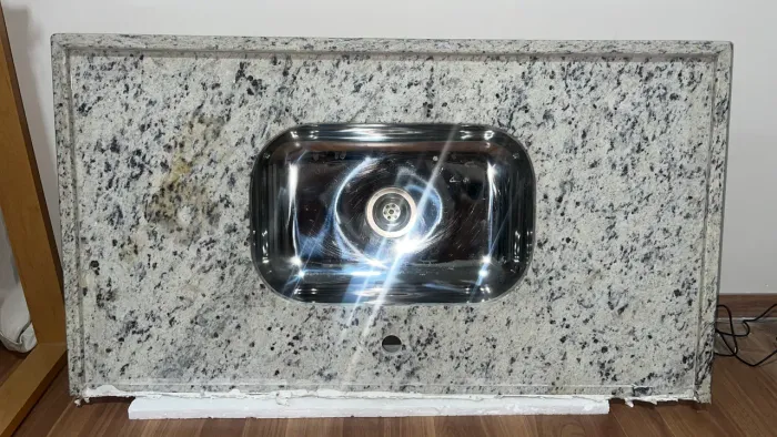 Bancada de cozinha com bojo
