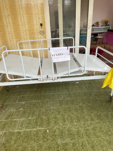 Cama hospitalar manual, três movimentos+ motor compressor de colchão pneumático 