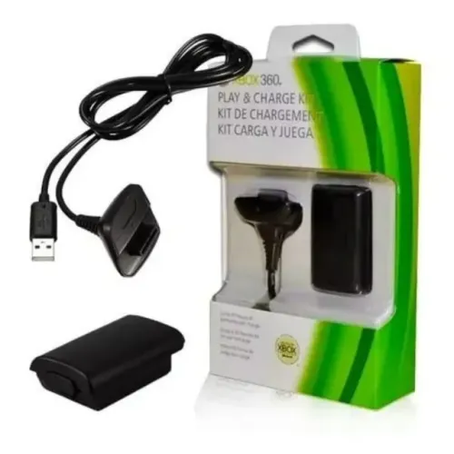 Carregador com bateria completa manete Xbox