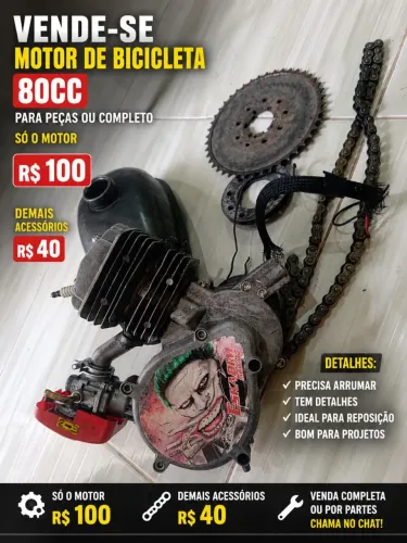 Motor de bicicleta motorizada 80cc