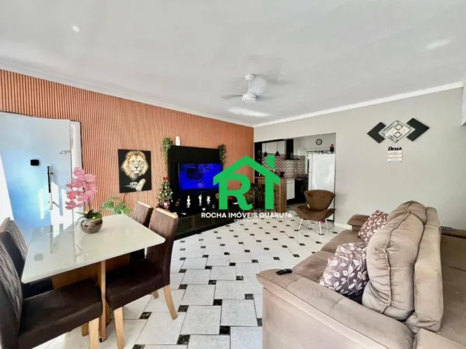 Apartamento com 3 Quartos (1 Suíte), Quintal, 1 Vaga à venda em Enseada, Guarujá