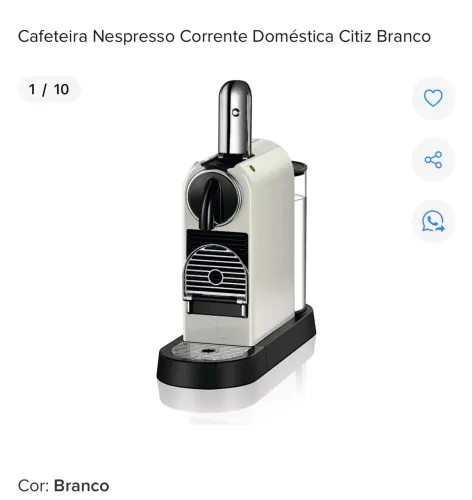 Cafeteira Nespresso Citiz Branca 110v