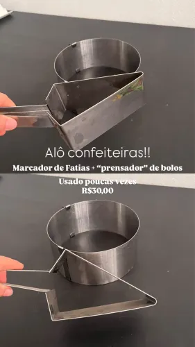 Marcador de fatias + ?Prensador? de bolo