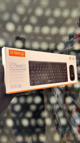 Kit Teclado e Mouse Sem Fio A'Gold Plus TCD-02 (Homologado Anatel)