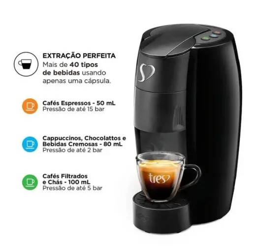Cafeteira Espresso Lov Preta