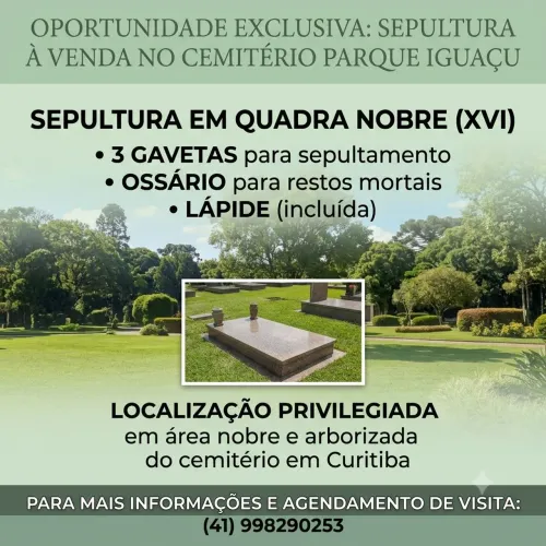 Sepultura, túmulo, jazigo no parque Iguaçu 