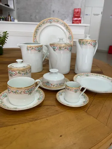 Jogo 42 peças chá e café porcelana Schimidt