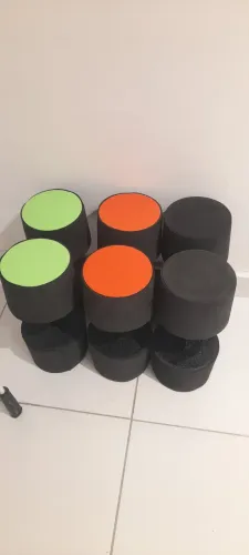 2 halteres 10kg emborrachados