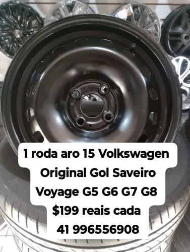 Roda Volkswagen aro 15 gol Saveiro Voyage G5 G6 G7 G8 UP 