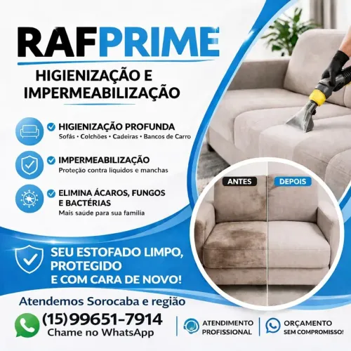 Serviço de higienização e impermeabilização