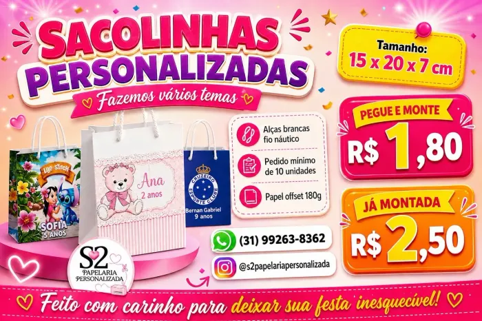 Sacolinhas personalizadas 