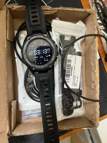 Smaart Watch Amazfit T-Rex Pro 1 + Pulseira e Bateria Novas + 3 carregadores.