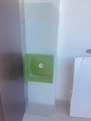 Pia de vidro com Cuba verde