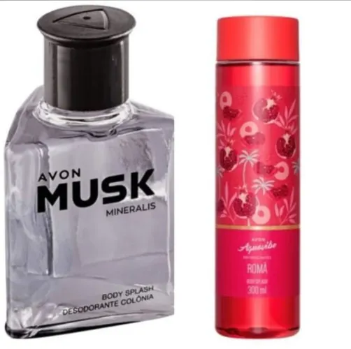 kit 2 colônia masculino e feminino da avon aproveite e compre o seu coração
