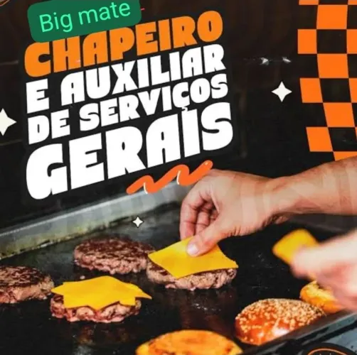 Vaga para chapeiro e atendente 