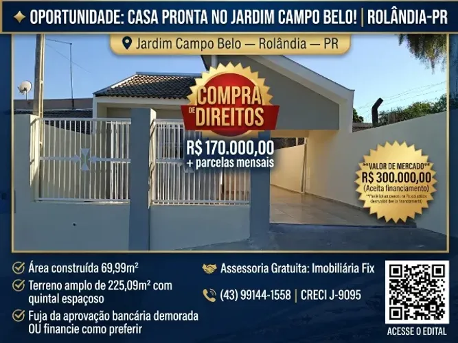 OPORTUNIDADE: CASA PRONTA NO JARDIM CAMPO BELO! ?