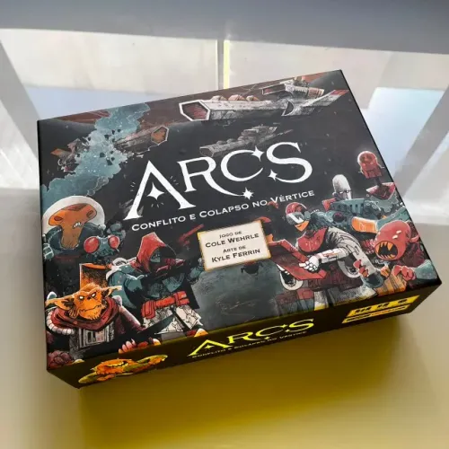 Jogo De Tabuleiro Arcs: Conflito E Colapso No Vértice Meeple (Usado)