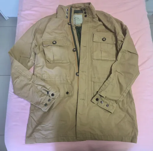 Jaqueta parka sarja marrom