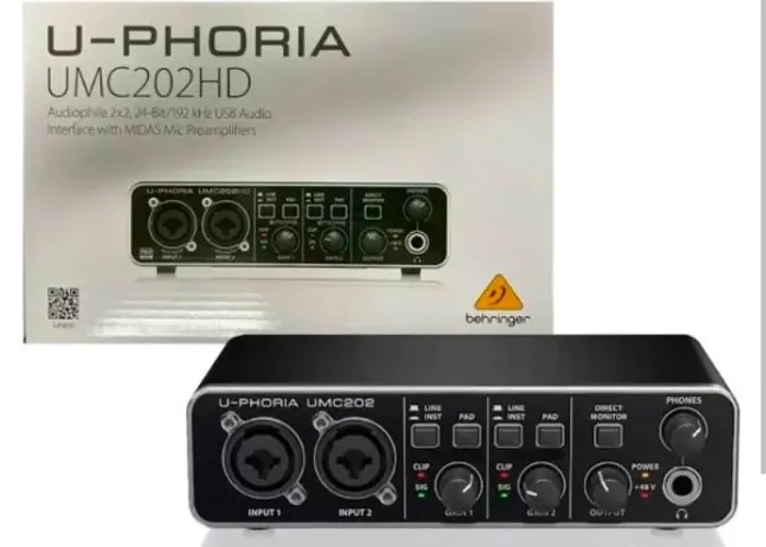 Placa audio Behringer UMC204HD