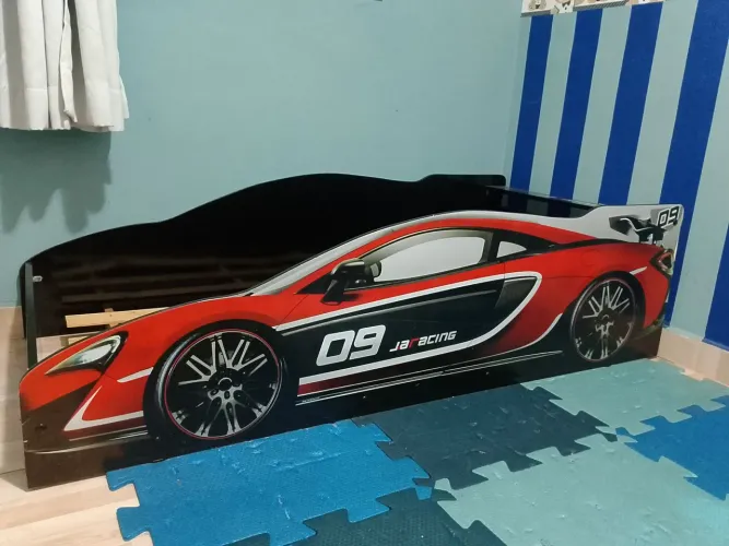 Cama infantil carro com colchao