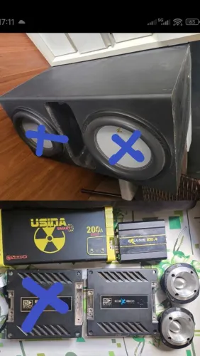 Som automotivo, módulos, usina e caixa de grave 