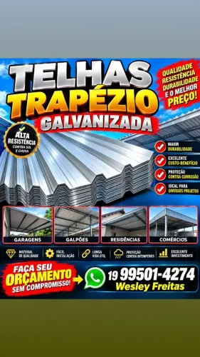 Telhas 33 reais o metro