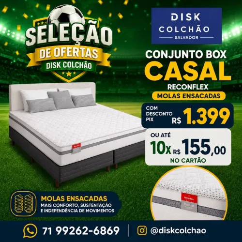 Cama box casal Reconflex Molas ensacadas
