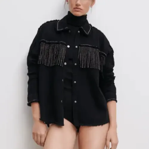 Jaqueta de franjas Zara