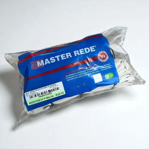Rede Vôlei de Quadra Algodão Reforçada 4 Faixas Master Rede