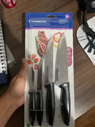 Jogo de Facas Tramontina Plenus Original 4 Peças Inox Novo Lacrado
