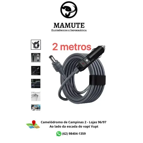 Cabo Veicular Starlink Mini 12v 2mt Acendedor Inversor