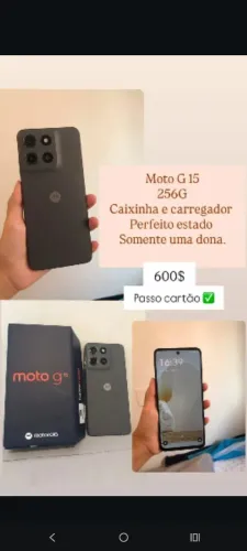 Celular moto G15 em perfeito estado. 