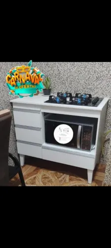 Balcão para Cooktop de 4 e 5 bocas 100% MDF