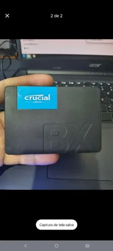 SSD Crucial de 480 gigas em ótima saúde