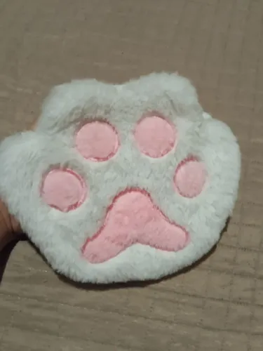 bolsa patinha de gato rosa e branco
