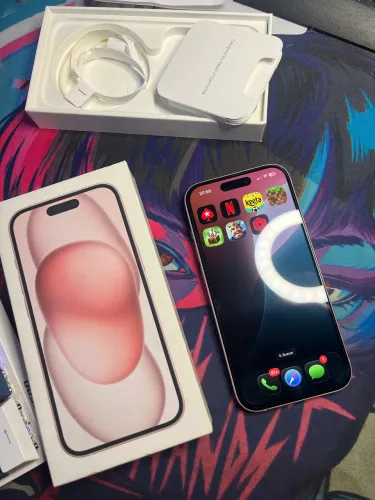 iPhone 15 128gb com caixa 100% bateria