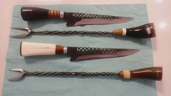 Kit churrasco, faca e garfo