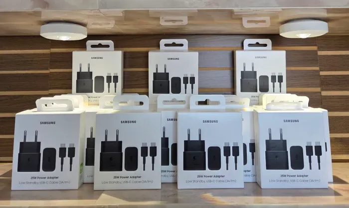 CARREGADOR SAMSUNG ORIGINAL 25W ? FONTE + CABO USB-C, NOVO/LACRADO/ORIGINAL.