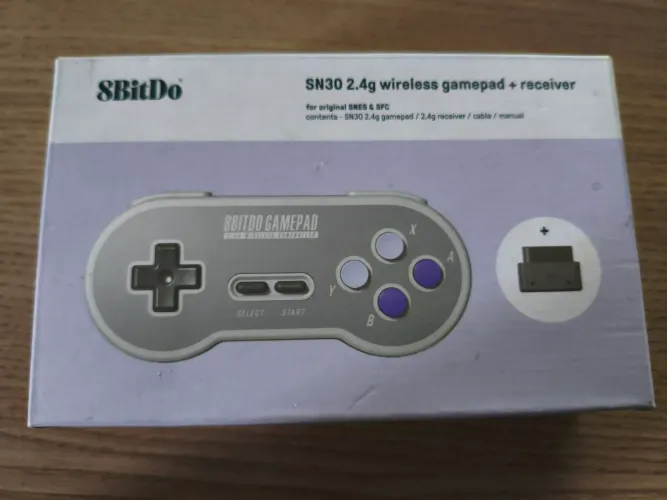 Controle 8 bitdo Sn30 2.4g ( cor snes americano ) - novo