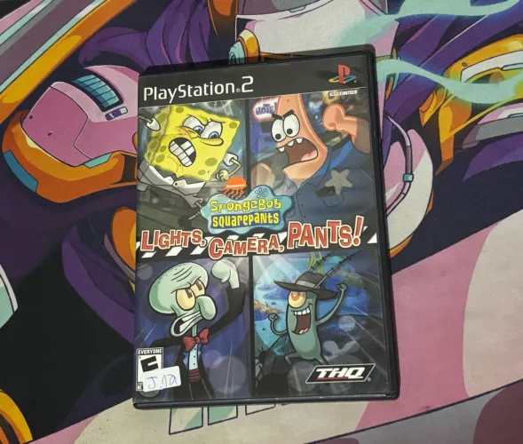 Jogo Bob Esponja Lights, Camera, Pants! Original PS2